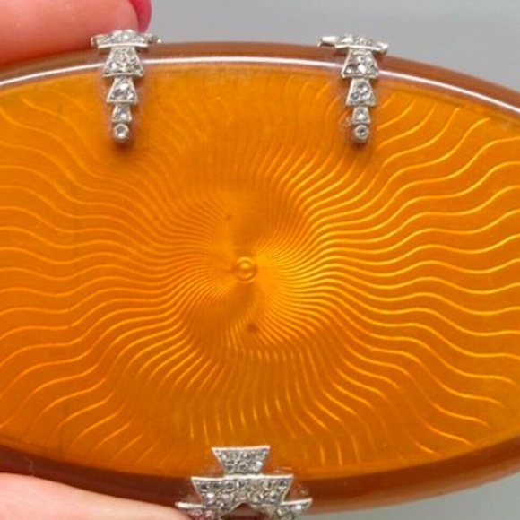 Vtg Art Deco 14K Gold Platinum Diamond Minaudiere - Picture 5 of 6